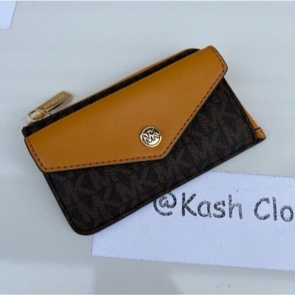 Michael Kors wallet card case small zip marigold - Picture 1 of 5